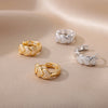 Heart Zircon Hoop Earrings for Women Stainless Steel Circle Huggie Earrings 2023 Trend Couple Wedding Jewerly pendientes mujer