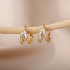 Heart Zircon Hoop Earrings for Women Stainless Steel Circle Huggie Earrings 2023 Trend Couple Wedding Jewerly pendientes mujer