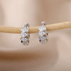 Heart Zircon Hoop Earrings for Women Stainless Steel Circle Huggie Earrings 2023 Trend Couple Wedding Jewerly pendientes mujer