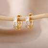 Heart Zircon Hoop Earrings for Women Stainless Steel Circle Huggie Earrings 2023 Trend Couple Wedding Jewerly pendientes mujer