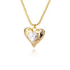 Heart Zircon Necklace for Women Stainless Steel Gold  Color Necklaces 2023 Trend Koeran Couple Jewelry collar