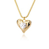Heart Zircon Necklace for Women Stainless Steel Gold  Color Necklaces 2023 Trend Koeran Couple Jewelry collar