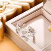 Hearts Chain Rings For Women Girls 2022 Trendy Elegant Bride Wedding Rings Open Adjustable Jewelry