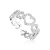 Hearts Chain Rings For Women Girls 2022 Trendy Elegant Bride Wedding Rings Open Adjustable Jewelry