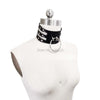 Heavy Duty Punk Gothic Handmade Cut Out Frame Caged Choker 2 Row O Round Circle Leather BDSM Collar Necklace