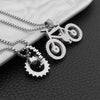 Heavy Industry Machinery Gear Pendant Stainless Steel Bicycle Shape Men's and Women's Titanium Steel Necklace