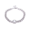 Heavy Thick Chain Bracelet For Woman CZ Cubic Zircon Stars Double Heart Love Round Portrait Bracelet Bangle Women Wedding Gift
