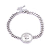 Heavy Thick Chain Bracelet For Woman CZ Cubic Zircon Stars Double Heart Love Round Portrait Bracelet Bangle Women Wedding Gift