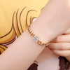 Heavy Thick Chain Bracelet For Woman CZ Cubic Zircon Stars Double Heart Love Round Portrait Bracelet Bangle Women Wedding Gift