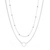 HebeDeer Trendy Simple Choker Girls Multilayer Necklace Jewelry Silver Color Geometric Necklaces Link Chain Women Collares
