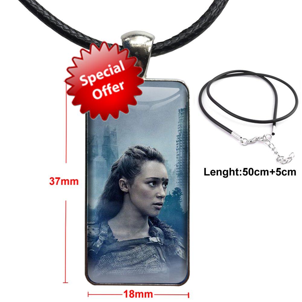 Heda-collar de acero con colgantes para mujer y niño, joyería de Color, collares de vidrio, serie Tv, Lexa, 100