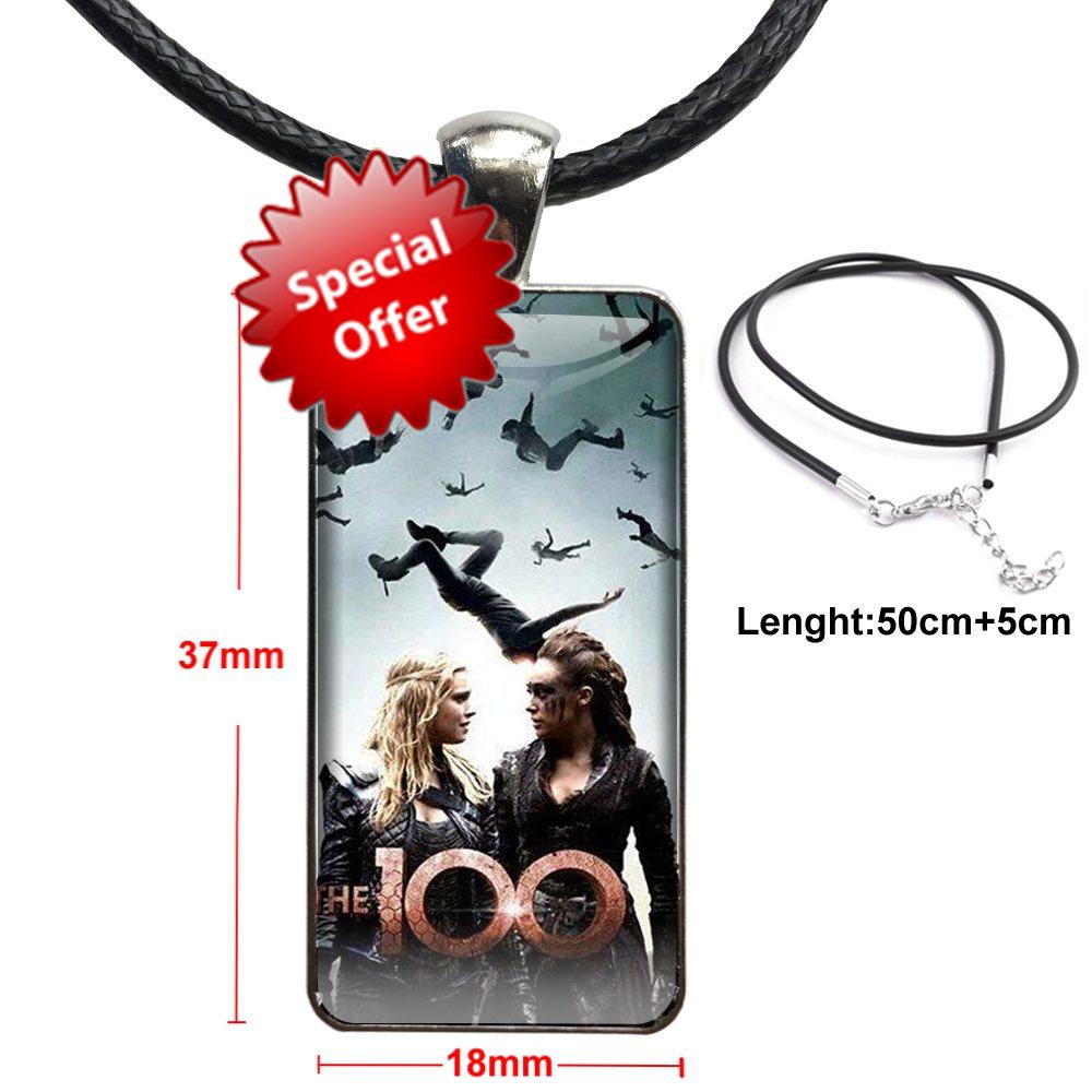 Heda-collar de acero con colgantes para mujer y niño, joyería de Color, collares de vidrio, serie Tv, Lexa, 100