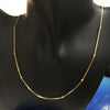 Genuine 24K Gold Necklace Plating Gold 45CM Box Chain Beaded Necklace Short Chain For Woman Charm Jewelry