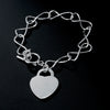 brands 925 sterling silver charm heart card Bracelets for women party Wedding designer fine jewelry Christmas gifts