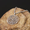 Hekate Round Stainless Steel Necklace Pendant Strophalos Hecate Magic Symbol Logo Charm Colier Femme Jewelry For Women Men Gift