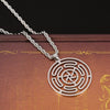 Hekate Round Stainless Steel Necklace Pendant Strophalos Hecate Magic Symbol Logo Charm Colier Femme Jewelry For Women Men Gift