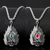 Hell Devil Eye Burning Flame Skull Punk Pendant Necklace Horrible Night Gothic Cool Halloween Man Women Jewelry Necklace Gift