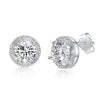 100% 925 Sterling Silver CZ Korean Colors Round Crystal Long Earrings Female Earrings Classical Jewelry Gift PTEE016