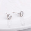 925 Silver Zirconia Exquisite Round Shape Crystal Stone Earrings for Fashion Women Party Ceremony Accessories M-E-004