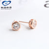 925 Silver Zirconia Exquisite Round Shape Crystal Stone Earrings for Fashion Women Party Ceremony Accessories M-E-004