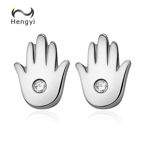 Hengyi 925 Sterling Silver Geometric Stud Earrings for Women Trendy Classic Party Fine Jewelry