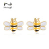 Hengyi Authentic 100% 925 Sterling Silver Exquisite Classic Bee Stud Earrings for Women Sterling Silver Jewelry Gift