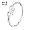 Hengyi Bow Shape 925 Sterling Silver Finger Adjustable Ring for Women Vintage Trendy Style Party Fine Jewelry 2020 Hot Sale
