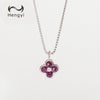 Hengyi Flower Romantic 925 Sterling Silver Pendant Necklace for Women Romantic Exquisite Wedding 925 Silver Jewelry