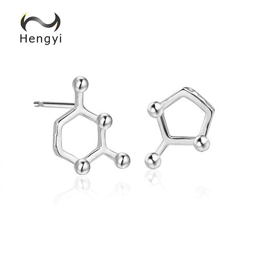 Hengyi Geometric S925 Sterling Silver Stud Earrings Women Trendy Classic Anniversary Female On The New Years Gifts