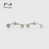 Hengyi Geometric Stud Earring 925 Sterling Silver Trendy Vintage Party Occasion Silver 925 Jewelry
