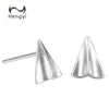 Hengyi Geometric Triangle Stud Earrings 925 Sterling Silver for Women Trendy Simple Exquisite Anniversary Jewelry