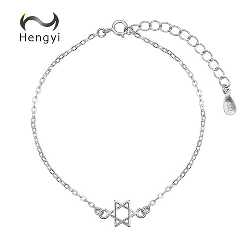 Hengyi New Arrival 925 Sterling Silver Office Charm Star Bracelet for Women Lobster Buckle Shape Brand Fine Jewelry