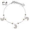 Hengyi New Arrival Moon Charm Link Bracelet &Bangle for Women 925 Sterling Silver Party Anniversary Silver Jewelry