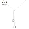 Hengyi New Hot 925 Sterling Silver Round Pendant Necklace for Women Trendy Classic Wedding Engagement 925 Silver Jewelry