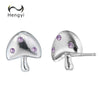 Hengyi Plant Mushroom Stud Earrings for Women 925 Sterling Silver Exquisite Style on The New Years Gifts Jewelry