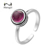 Hengyi Round 925 Sterling Silver Adjustable Ring for Women Trendy Exquisite Wedding Bride Silver 925 Jewelry
