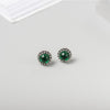 Hengyi Round Multicolor High Quality 925 Stud Earrings for Women Trendy Casual Silver 925 Jewelry