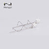 Hengyi Star Shape 925 Sterling Silver Drop Earrings for Women Casual Trendy Party Anniversary Silver 925 Jewelry