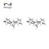 Hengyi Trendy Classic Star 925 Sterling Silver Stud Earrings for Women Anniversary Bride Silver 925 Jewelry