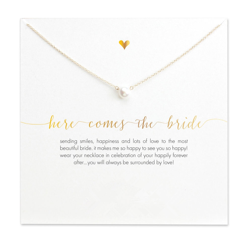 Here Comes The Bride Imitation pearls Pendant Necklaces Clavicle Chains necklace Fashion Chain Necklace Women Jewelry