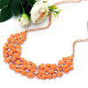 Hesiod Orange Oil Jewelry Wedding Party Statement Necklace For Women Short Design Chokers Necklace