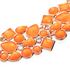 Hesiod Orange Oil Jewelry Wedding Party Statement Necklace For Women Short Design Chokers Necklace