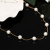 Simple Design Imitation Pearl Necklaces & Pendants Two Tone Retro Maxi Necklace Bijoux Femme