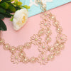 Hesiod Vintage Bohemia Multi-layer Hollowed Flower Necklace For Women Rhinestone Crystal Collar Necklace Pearl Choker