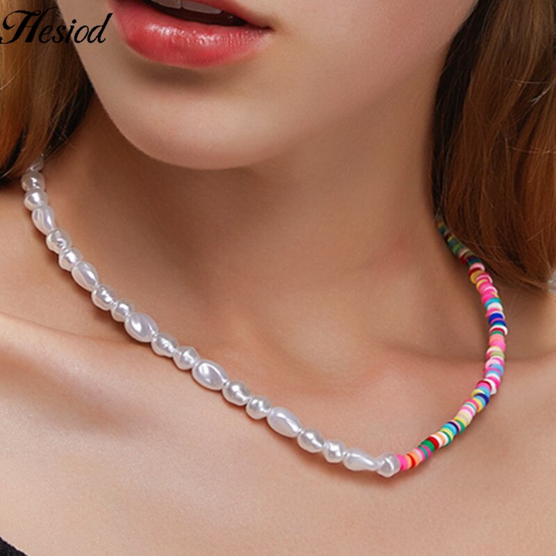 Hesiod Vintage Bohemia Multi-layer Hollowed Flower Necklace For Women Rhinestone Crystal Collar Necklace Pearl Choker