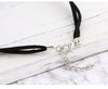 Hexagonal Column Necklaces Natural Crystal Pendants Black Stone Pendant Leather Chains Necklace for Women Jewelry