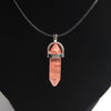 Hexagonal column necklace natural crystal pendant Stone Pendant Leather Necklace men's and women's  jewelry Amulet