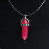 Hexagonal column necklace natural crystal pendant Stone Pendant Leather Necklace men's and women's  jewelry Amulet