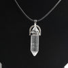 Hexagonal column necklace natural crystal pendant Stone Pendant Leather Necklace men's and women's  jewelry Amulet