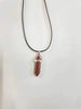 Hexagonal column necklace natural crystal pendant Stone Pendant Leather Necklace men's and women's  jewelry Amulet